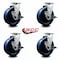 Service Caster Tool Box Caster Wheel Set 6'' Solid Polyurethane Swivel Casters, 4PK TOOL-SCC-20S620-SPUR-TLB-4 - alternate 2